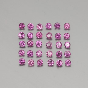 1.91 ct Red Rhodolite Garnet Stone, Natural Rhodolite Garnet in Round Facet Shape for Sale