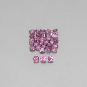 1.85 ct Red Rhodolite Garnet Gemstone, Rhodolite Garnet Gem in Round Facet Shape for Sale.