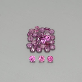 1.84 ct Red Rhodolite Garnet Gemstone, Rhodolite Garnet Gem in Round Facet Shape for Sale.