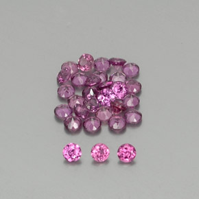 1.84 ct Red Rhodolite Garnet Stone, Natural Rhodolite Garnet in Round Facet Shape for Sale