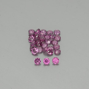 1.87 ct Red Rhodolite Garnet Gemstone, Rhodolite Garnet Gem in Round Facet Shape for Sale.