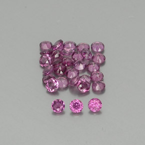 1.87 ct Red Rhodolite Garnet Stone, Natural Rhodolite Garnet in Round Facet Shape for Sale