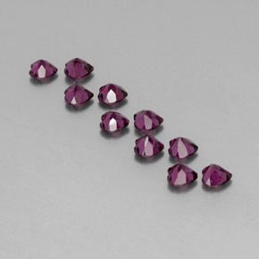 Rhodolite Garnet Gemstone in 4 x 3.9 mm Size for Sale, Rhodolite Garnet Stone in Raspberry Red Color