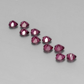 Rhodolite Garnet Gemstone in 4 x 3.8 mm Size for Sale, Rhodolite Garnet Stone in Raspberry Red Color