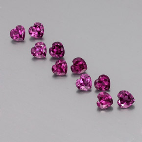 Púrpura sangría Granate Rodolita Gema - 0.3ct Forma de corazón (ID: 353374)