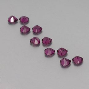 Rhodolite Garnet Gemstone in 4 x 3.9 mm Size for Sale, Rhodolite Garnet Stone in Raspberry Red Color