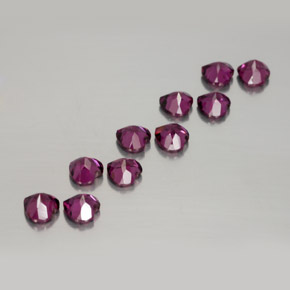 Rhodolite Garnet Gemstone in 4 x 3.9 mm Size for Sale, Rhodolite Garnet Stone in Raspberry Red Color
