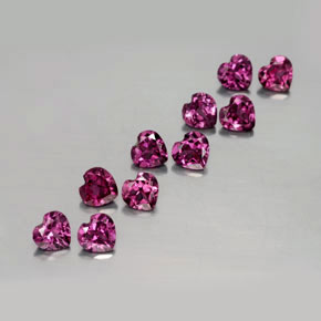 2.8ct Heart Facet Raspberry Red Rhodolite Garnet for sale thumb image of 2.8ct Heart Facet Raspberry Red Rhodolite Garnet (ID: 353392)