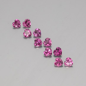 Deep Purple Rhodolite Garnet Gem - 0.3ct Heart Facet (ID: 353499)