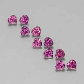 Deep Purple Rhodolite Garnet Gem - 0.3ct Heart Facet (ID: 353503)