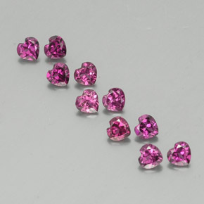 Темно-пурпурный Родолит Гранат Камень - 0.3ct Фасетная огранка формы Сердце (ID: 353507)