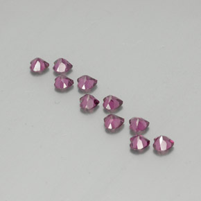 Rhodolite Garnet Gemstones in 4 x 4 mm (calibrated) Size for Sale, Rhodolite Garnet Stones in Medium Purple Color