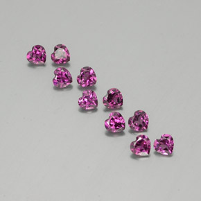 Púrpura oscuro Granate Rodolita Gema - 0.3ct Forma de corazón (ID: 353512)