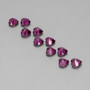 Rhodolite Garnet Gemstone in 3.9 x 3.8 mm Size for Sale, Rhodolite Garnet Stone in Raspberry Red Color