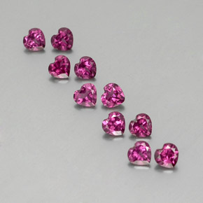 Púrpura medio Granate Rodolita Gema - 0.3ct Forma de corazón (ID: 353522)