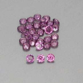 1.68 ct Red Rhodolite Garnet Stone, Natural Rhodolite Garnet in Round Facet Shape for Sale