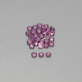 Rhodolite Garnet Gemstone in 2.2 mm Size for Sale, Rhodolite Garnet Stone in Raspberry Red Color