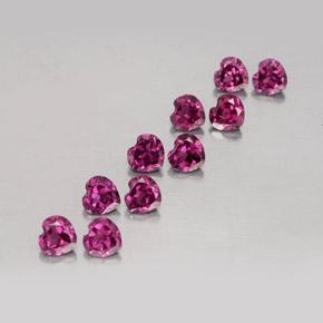 Pourpre moyen Grenat Rhodolite gemme - 0.3ct Coeur facette (ID: 353565)