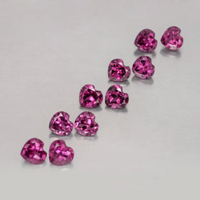 Deep Purple Rhodolite Garnet Gem - 0.3ct Heart Facet (ID: 353571)