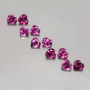 Púrpura rojizo Granate Rodolita Gema - 0.3ct Forma de corazón (ID: 353572)