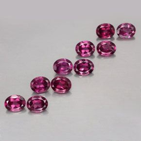 4.32 ct Red Rhodolite Garnet Stone, Natural Rhodolite Garnet in Oval Facet Shape for Sale