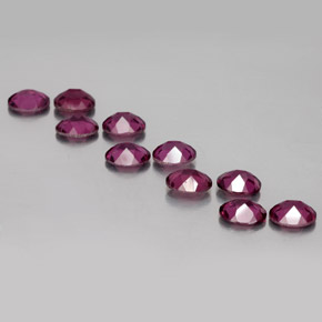 Rhodolite Garnet Gemstone in 5.1 x 4.1 mm Size for Sale, Rhodolite Garnet Stone in Raspberry Red Color