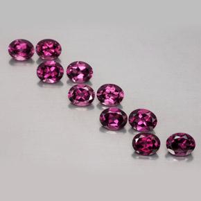 Красновато-пурпурный Родолит Гранат Камень - 0.4ct Фасетный Овал (ID: 353580)