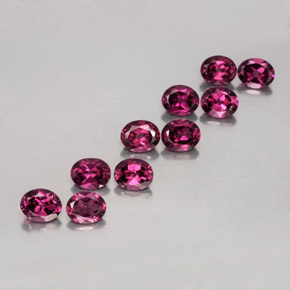 Малиново-красный Родолит Гранат Камень - 0.4ct Фасетный Овал (ID: 353581)