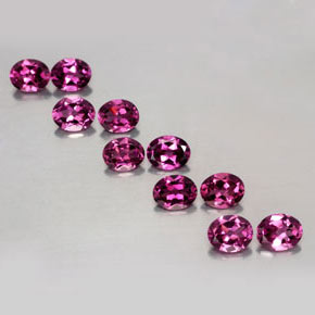 3.82 ct Red Rhodolite Garnet Stone, Natural Rhodolite Garnet in Oval Facet Shape for Sale