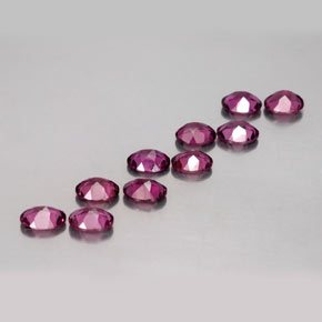 Rhodolite Garnet Gemstone in 4.9 x 4 mm Size for Sale, Rhodolite Garnet Stone in Raspberry Red Color