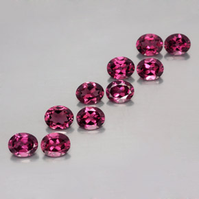 4.44 ct Red Rhodolite Garnet Stone, Natural Rhodolite Garnet in Oval Facet Shape for Sale