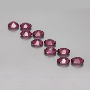 Rhodolite Garnet Gemstone in 5 x 4 mm Size for Sale, Rhodolite Garnet Stone in Raspberry Red Color
