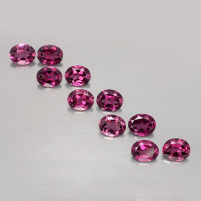 Purple-Red Родолит Гранат Камень - 0.4ct Фасетный Овал (ID: 353588)