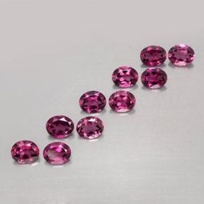 4.23 ctw Red Rhodolite Garnet Stones, Natural Rhodolite Garnet in Oval Facet Shape for Sale