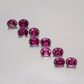 4.88 ctw Red Rhodolite Garnet Stones, Natural Rhodolite Garnet in Oval Facet Shape for Sale