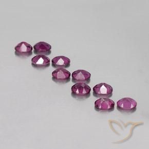 Rhodolite Garnet Gemstones in 5 x 4 mm (calibrated) Size for Sale, Rhodolite Garnet Stones in Dark Purple Color