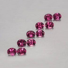 4.62 ct Red Rhodolite Garnet Stone, Natural Rhodolite Garnet in Oval Facet Shape for Sale