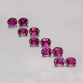 4.70 ctw Red Rhodolite Garnet Stones, Natural Rhodolite Garnet in Oval Facet Shape for Sale