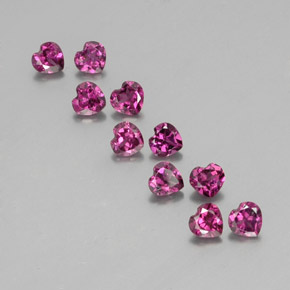 Reddish Purple Rhodolite Garnet Gem - 0.3ct Heart Facet (ID: 353661)