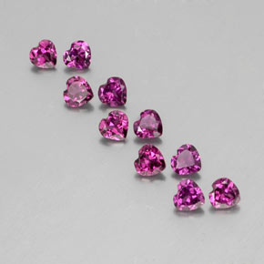 0.3ct Heart Facet Raspberry Red Rhodolite Garnet Gem for sale 0.3ct Heart Facet Raspberry Red Rhodolite Garnet Gem (ID: 353663)