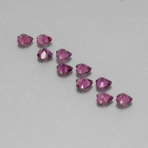 Rhodolite Garnet Gemstone in 3.8 x 3.7 mm Size for Sale, Rhodolite Garnet Stone in Raspberry Red Color