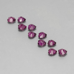 Rhodolite Garnet Gemstone in 4 x 3.8 mm Size for Sale, Rhodolite Garnet Stone in Raspberry Red Color