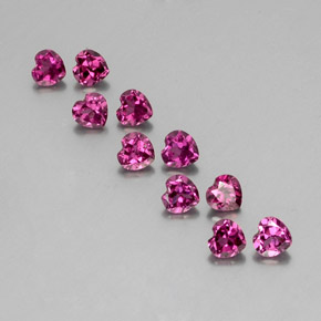 tieflila Rhodolit-Granat Edelstein - 0.3ct Herz facettiert (ID: 353667)