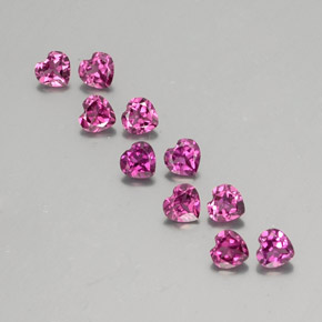 rötlich-lila Rhodolit-Granat Edelstein - 0.3ct Herz facettiert (ID: 353681)