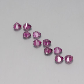 Rhodolite Garnet Gemstones in 4.2 x 3.9 mm Size for Sale, Rhodolite Garnet Stones in Raspberry Red Color
