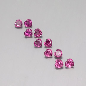 Deep Purple Rhodolite Garnet Gem - 0.3ct Heart Facet (ID: 353738)