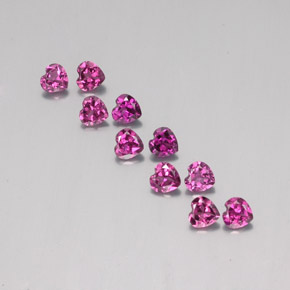 Púrpura medio Granate Rodolita Gema - 0.3ct Forma de corazón (ID: 353743)