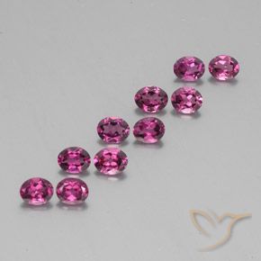 3.79 ctw Purple Rhodolite Garnet Stones, Natural Rhodolite Garnet in Oval Facet Shape for Sale
