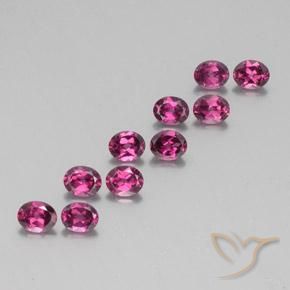 4.46 ctw Purple Rhodolite Garnet Stones, Natural Rhodolite Garnet in Oval Facet Shape for Sale