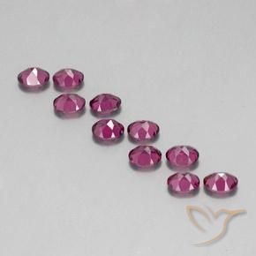 Rhodolite Garnet Gemstones in 5 x 4 mm (calibrated) Size for Sale, Rhodolite Garnet Stones in Deep Purple Color